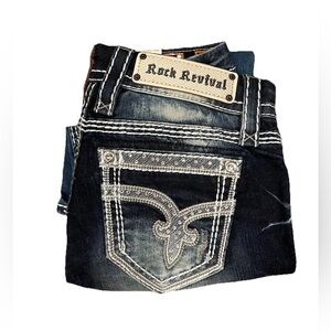 Rock Revival Jeans Women 25x32 Sherry Mid-Rise Boot Cut Denim MB8 New